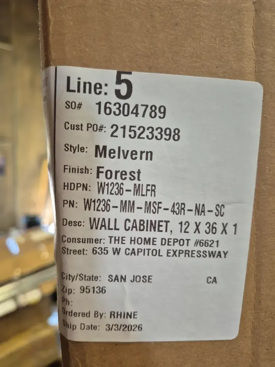 Hampton Bay Designer Series Melvern 12 in. W x 12 in. D x 36 in. H Assembled Shaker Wall Kitchen Cabinet in Forest - image 1