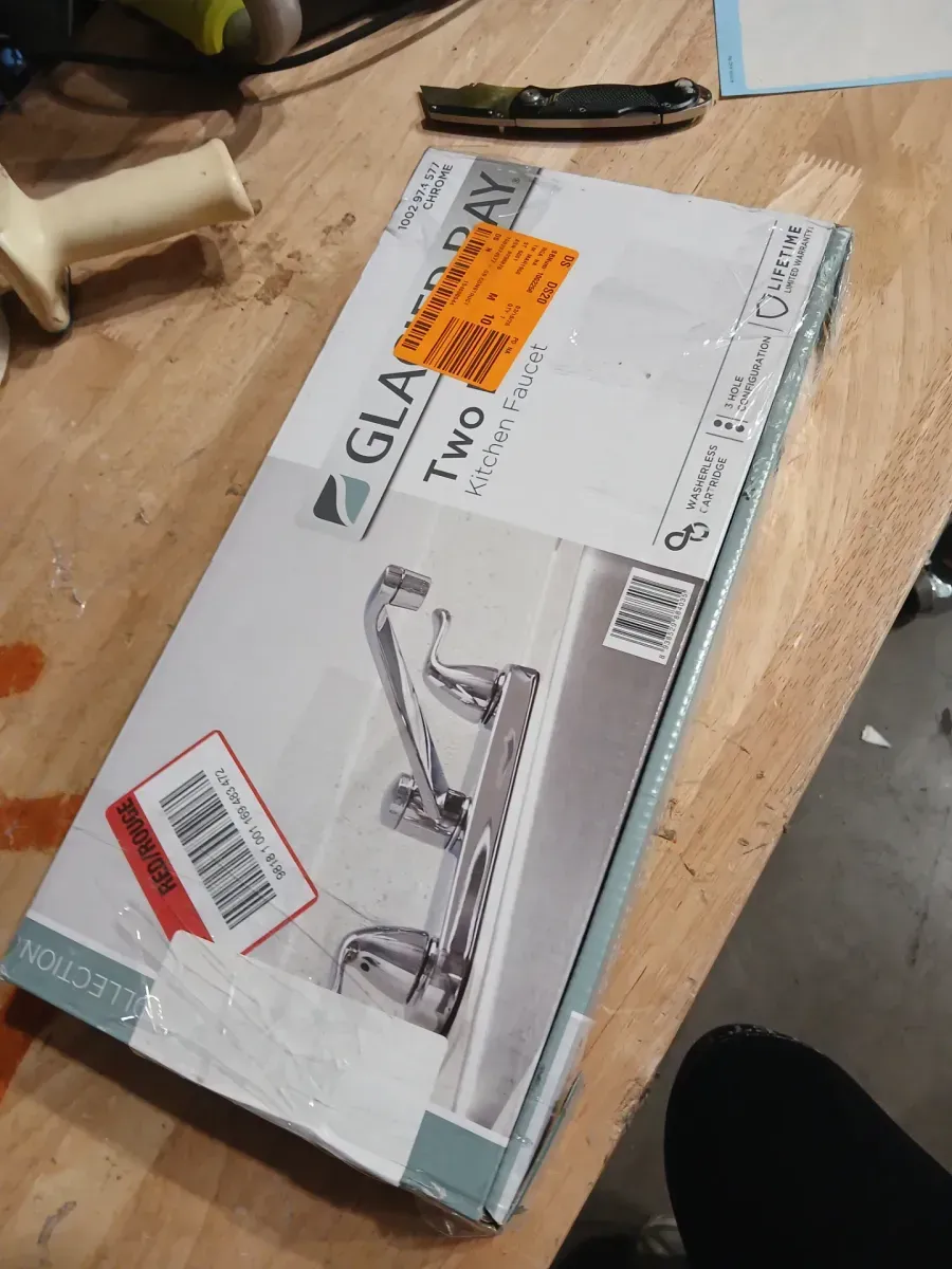 Constructor Double Handle Standard Kitchen Faucet in Chrome - image 2