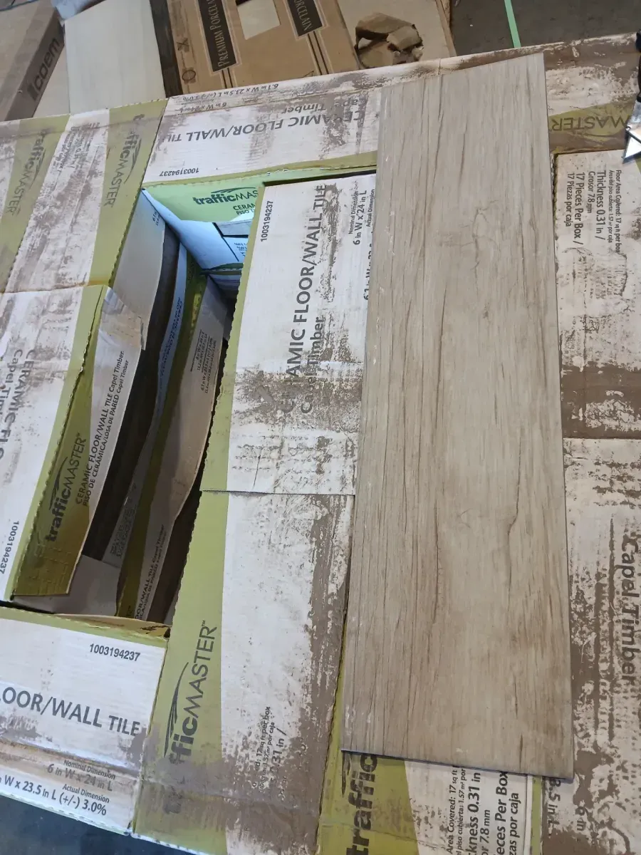 *** Case of 32 (544sq. ft. /Case)*** Capel Timber 6 in. x 24 in. Matte Ceramic Wood Look Floor and Wall Tile (17 sq. ft. /Case) - image 3