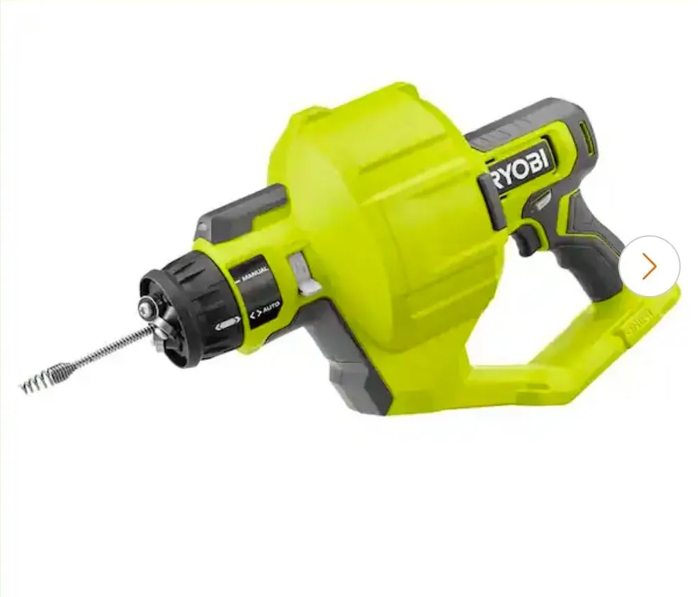 *** I missing accesories and batterry *** RYOBI ONE+ 18V Cordless Drain Auger with 25 ft Cable, LED Light, Auto Feed/Retract, Cable Lock, Enclosed Drum (Tool Only) - image 1