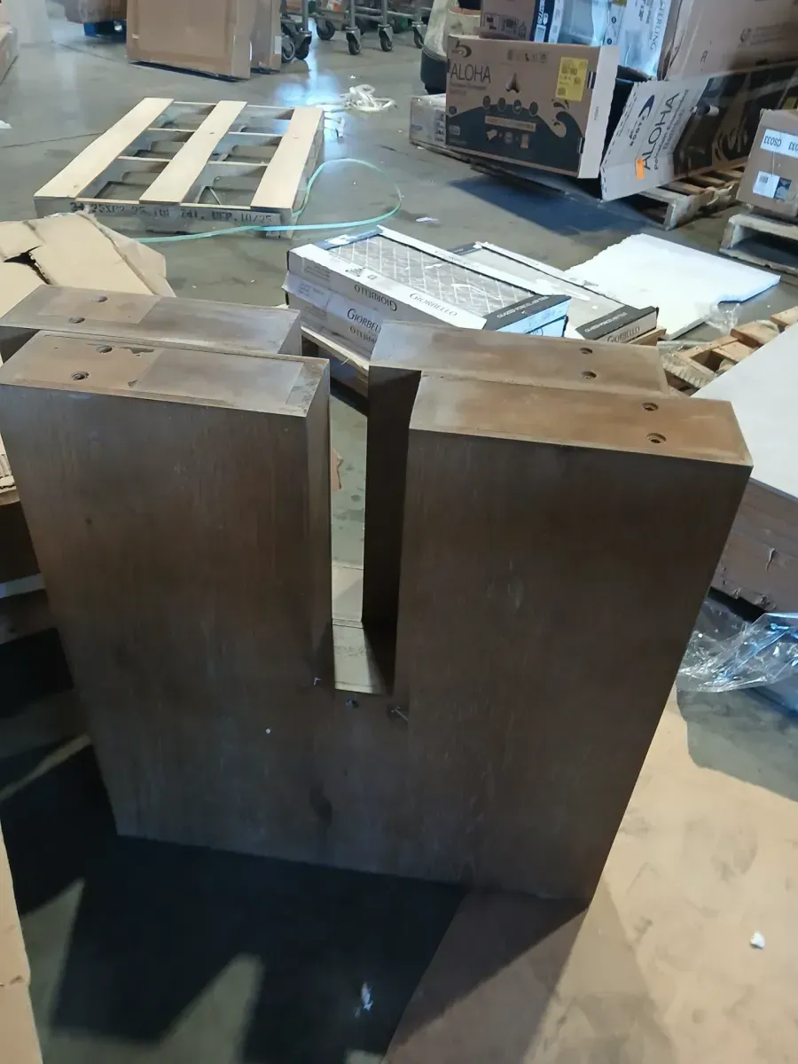 Aubrey 7-Piece 78-96" Dining Table Set With 2 Upholstered Parsons Chairs, Brown - image 3