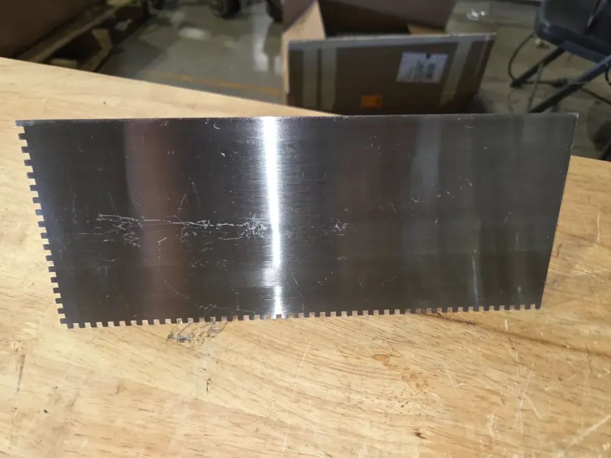 1/8 in. x 1/8 in. x 1/8 in. Square Notch Pro Wood Flooring Trowel with Wood Handle - image 2