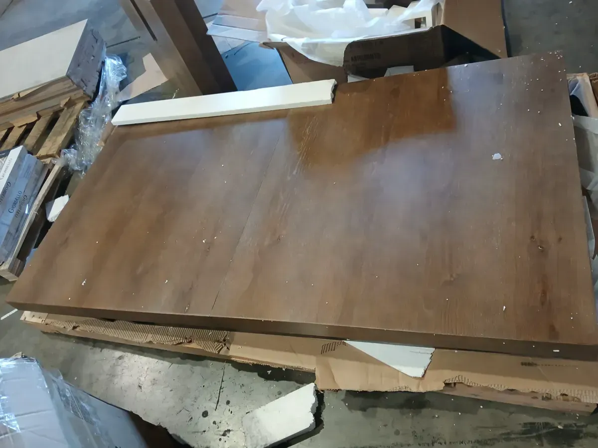 Aubrey 7-Piece 78-96" Dining Table Set With 2 Upholstered Parsons Chairs, Brown - image 7