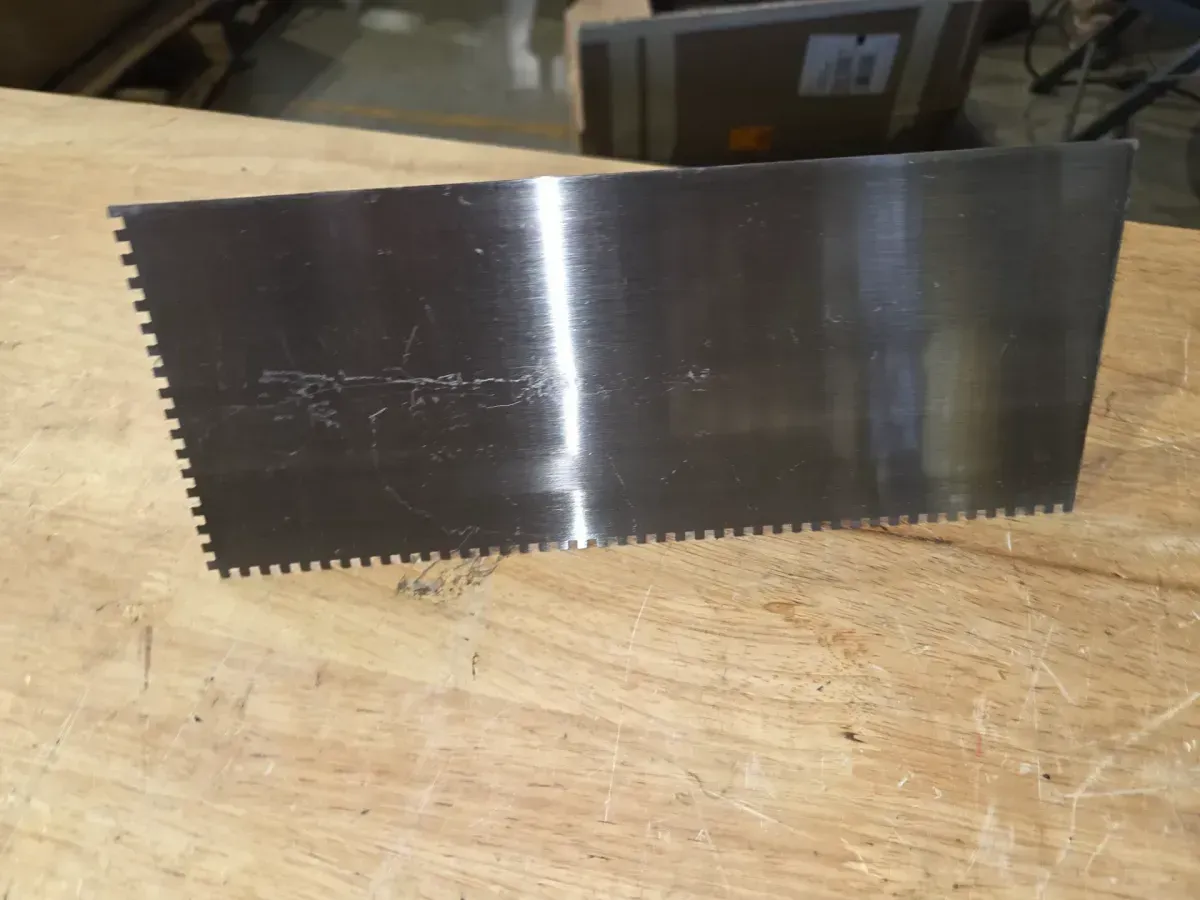 1/8 in. x 1/8 in. x 1/8 in. Square Notch Pro Wood Flooring Trowel with Wood Handle - image 2