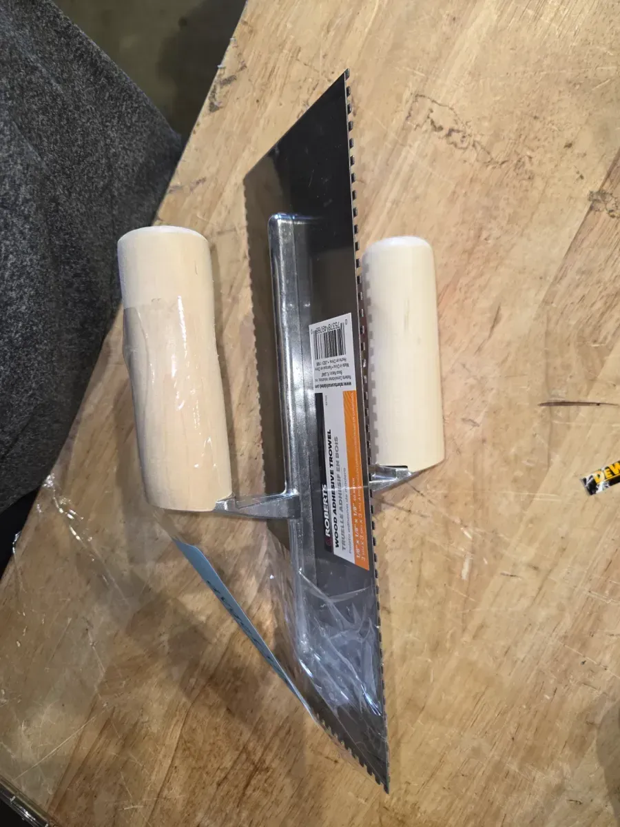 1/8 in. x 1/8 in. x 1/8 in. Square Notch Pro Wood Flooring Trowel with Wood Handle - image 4