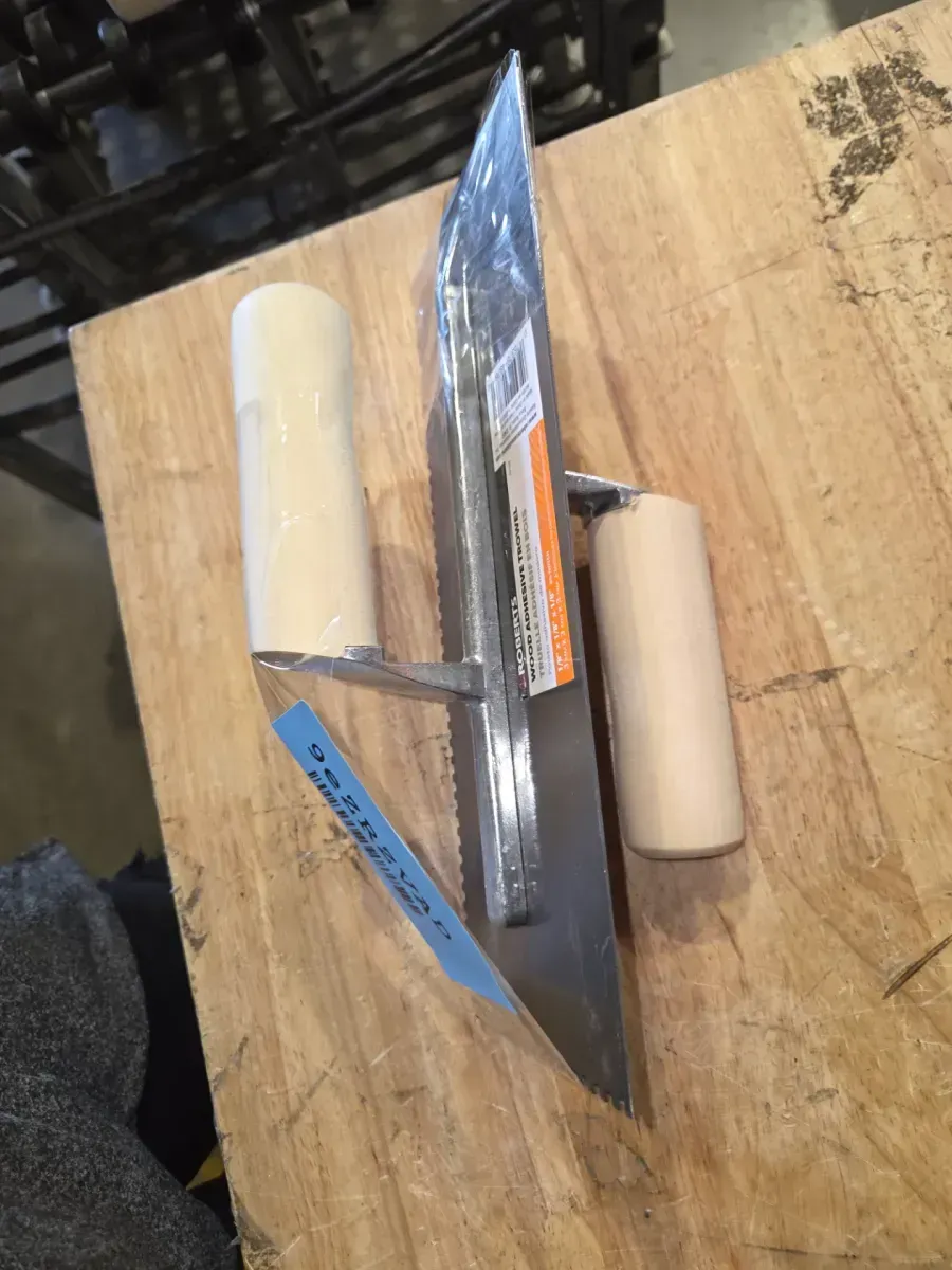 1/8 in. x 1/8 in. x 1/8 in. Square Notch Pro Wood Flooring Trowel with Wood Handle - image 4