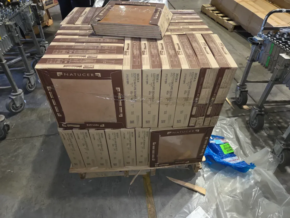 *** case of 48(516.48 sq. ft./Case) Cotto Nature 14 in. x 14 in. Glossy Siena Porcelain Floor Tile (10.76 sq. ft./Case) - image 3