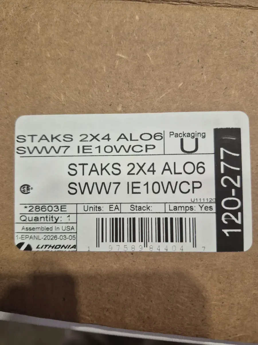Contractor Select STAKS 2 ft. x 4 ft. 4000/5000/6000 Lumens White Integrated LED Troffer with Battery Backup - image 2