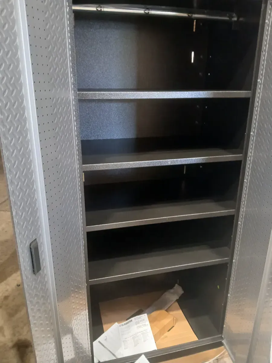 Premier 36 in. W x 84 in. H x 24 in. D 18 Gauge 4-Shelf Welded Steel Freestanding Cabinet in Silver Tread - image 5