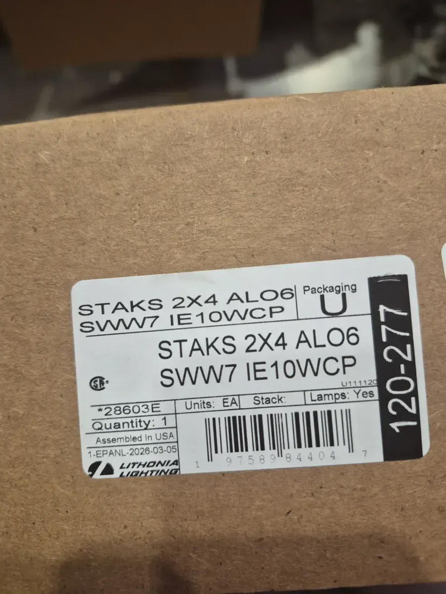 Contractor Select STAKS 2 ft. x 4 ft. 4000/5000/6000 Lumens White Integrated LED Troffer with Battery Backup - image 2