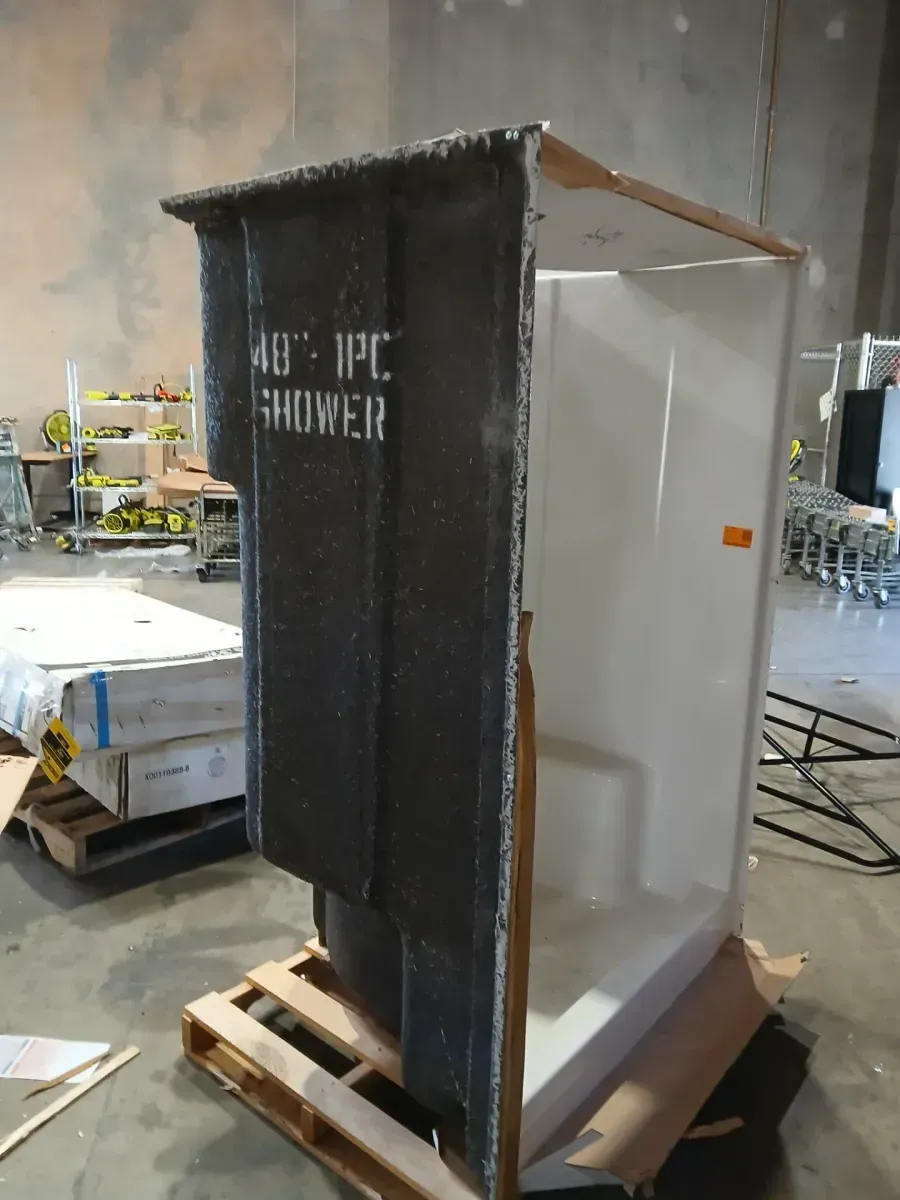 Everyday AcrylX 36 in. x 36 in. x 72 in. 1-Piece Shower Stall with Center Drain in White - image 4