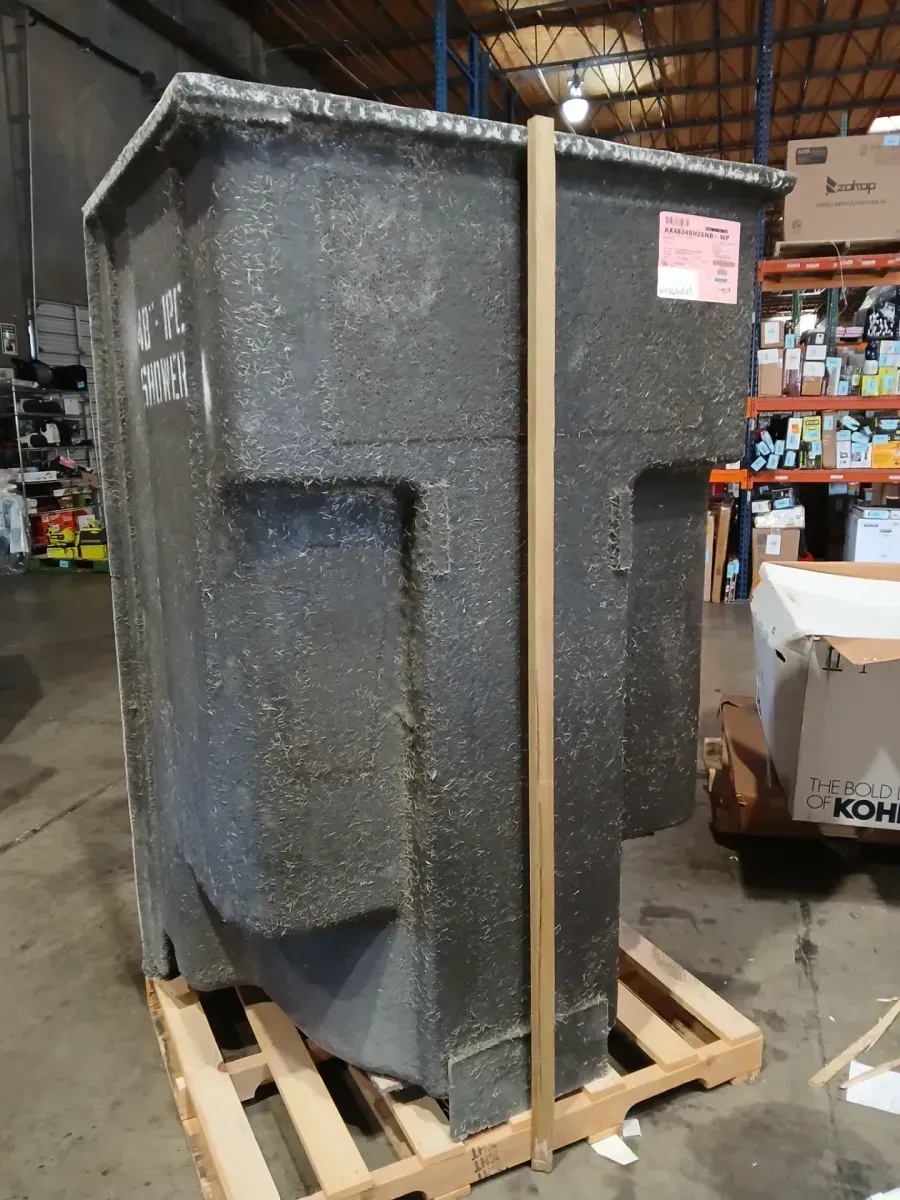 Everyday AcrylX 36 in. x 36 in. x 72 in. 1-Piece Shower Stall with Center Drain in White - image 6