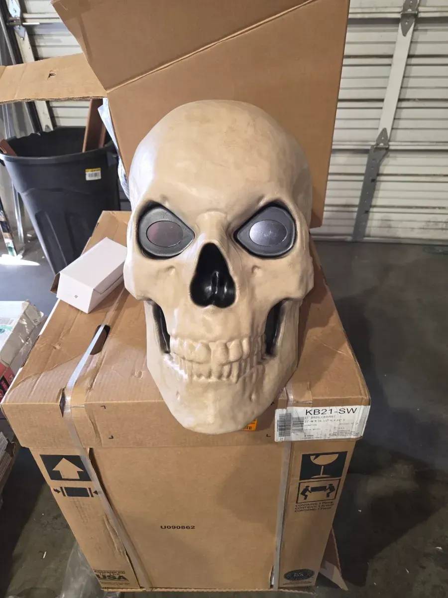 12FT Giant-Sized Skeleton Halloween Decoration LCD Eyes - image 5