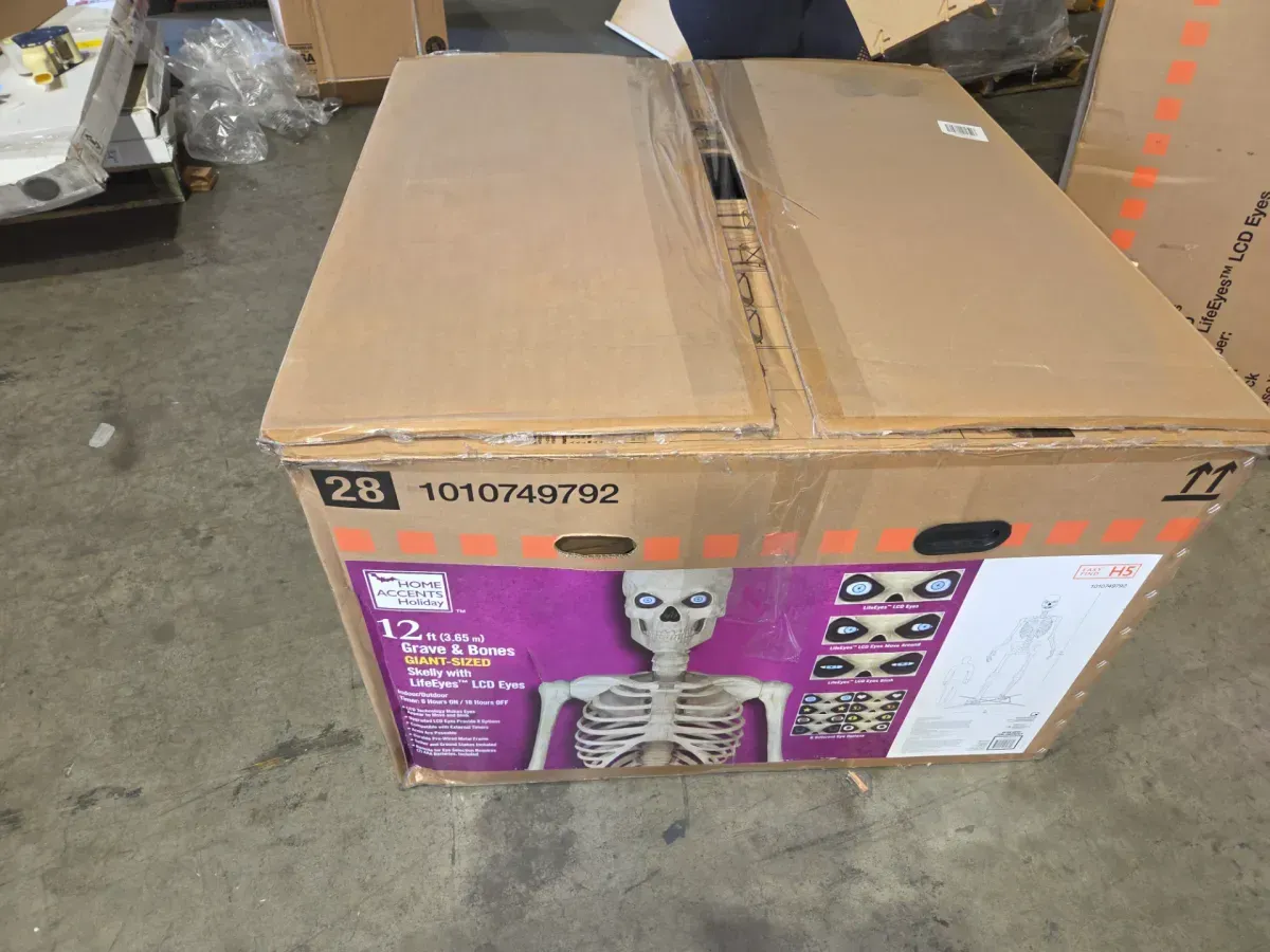 12FT Giant-Sized Skeleton Halloween Decoration LCD Eyes - image 9