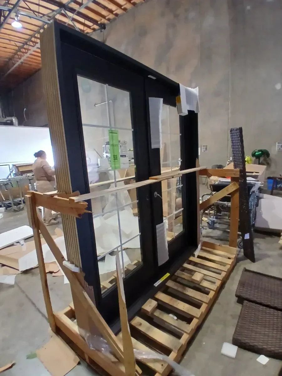 80 in. x 74 in. Reliance Antique Bronze Right-Hand Inswing with 3/4-Lite Glass Iron Prehung Front Double Door - image 3