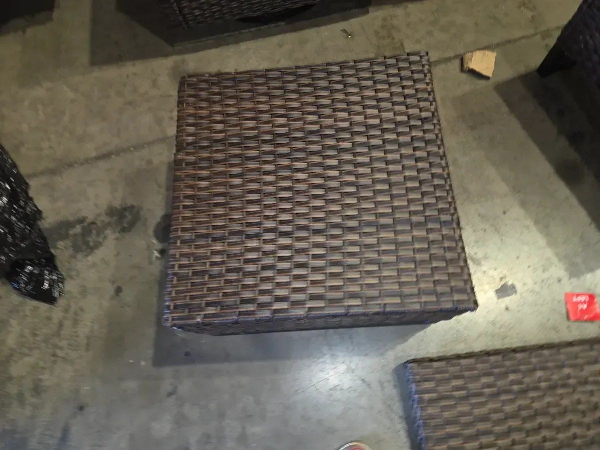 ***Incomplete piece of furniture**Brown Wicker 6 Seat 6-Piece Steel Outdoor Patio Conversation Set with Beige Cushions - image 5