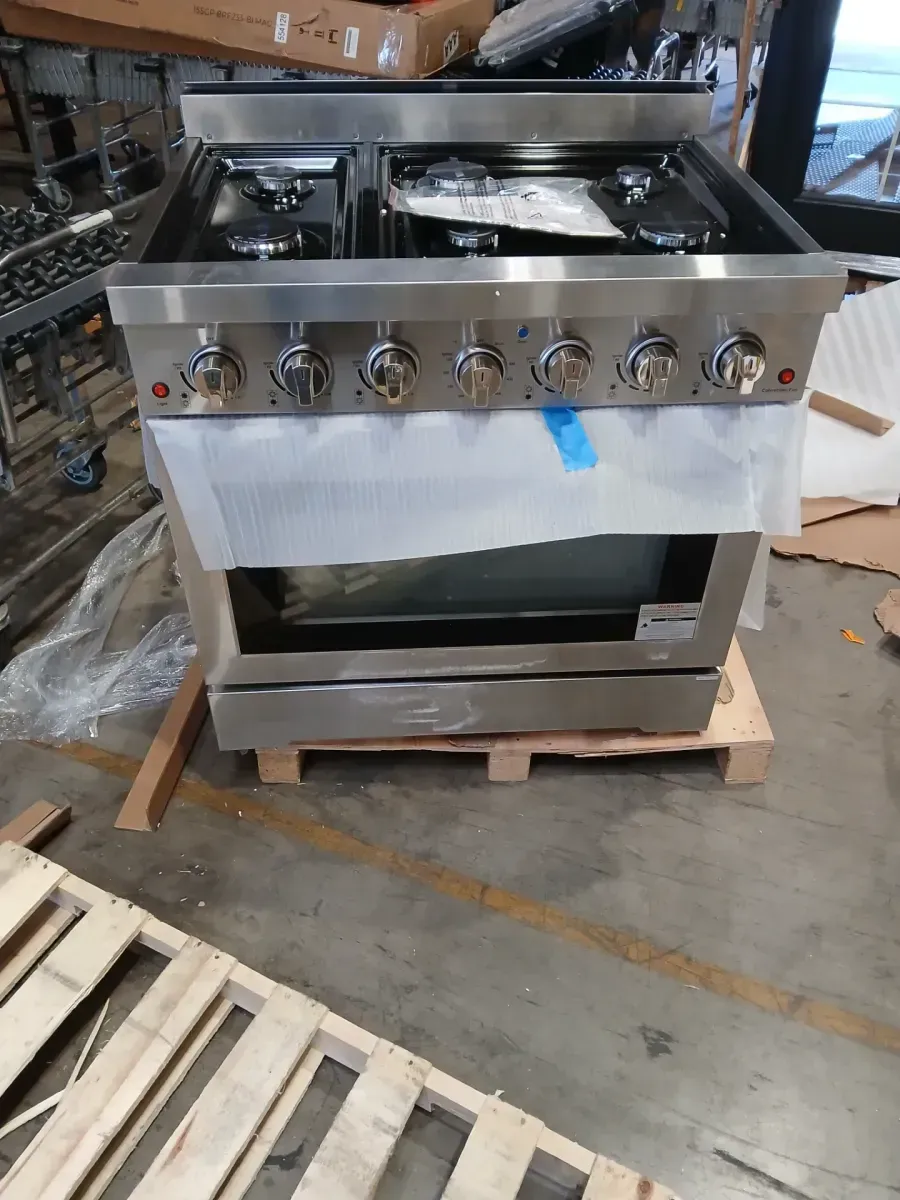 36 in. 6-Burners Gas Range in Stainless Steel with Convection Oven - image 2