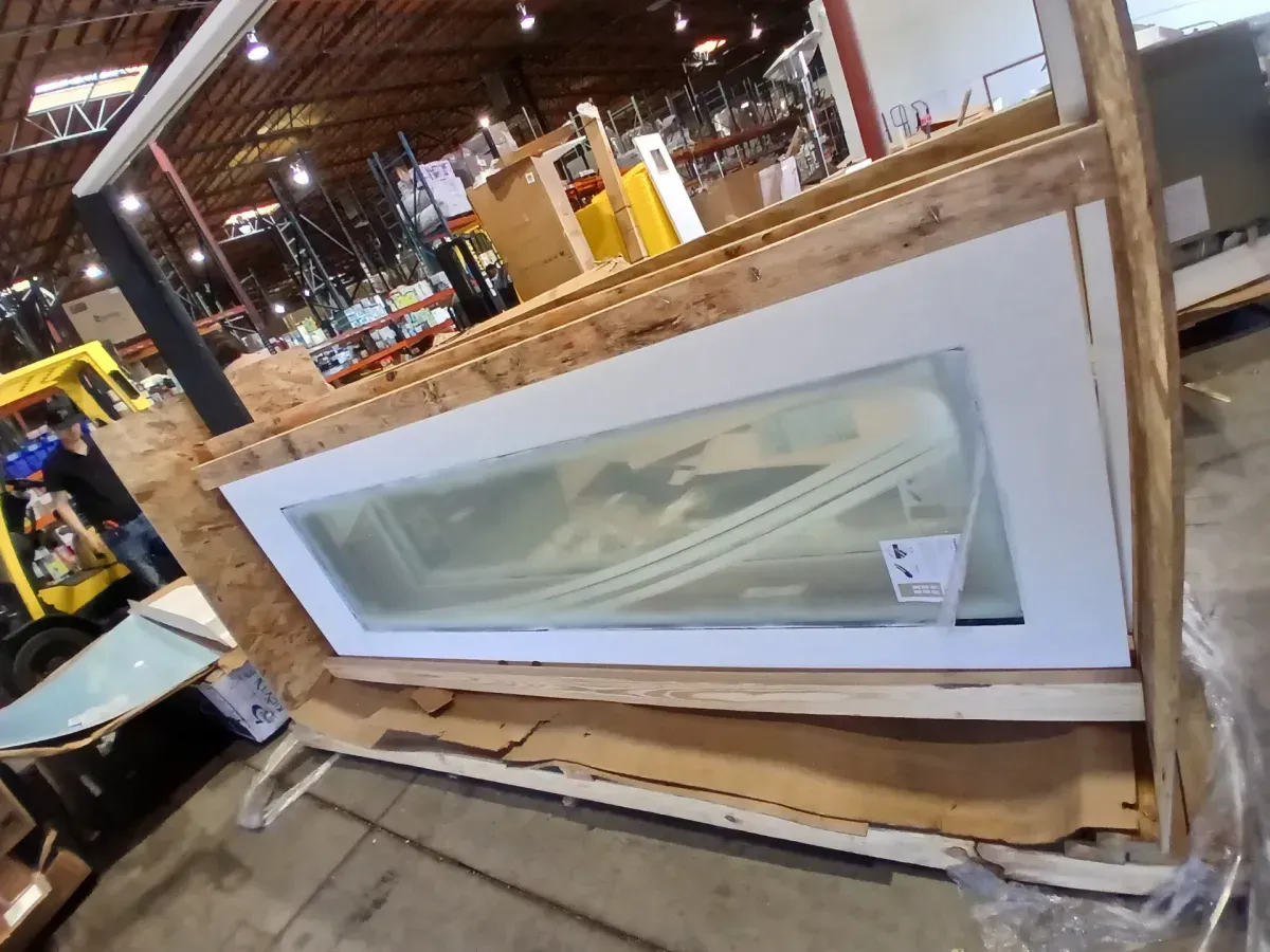 Steves & Sons Legacy 37 in. x 95 in. Primed Right Hand Inswing Fiberglass Full Lite Clear Tempered Glass Prehung Double Patio Door - image 3