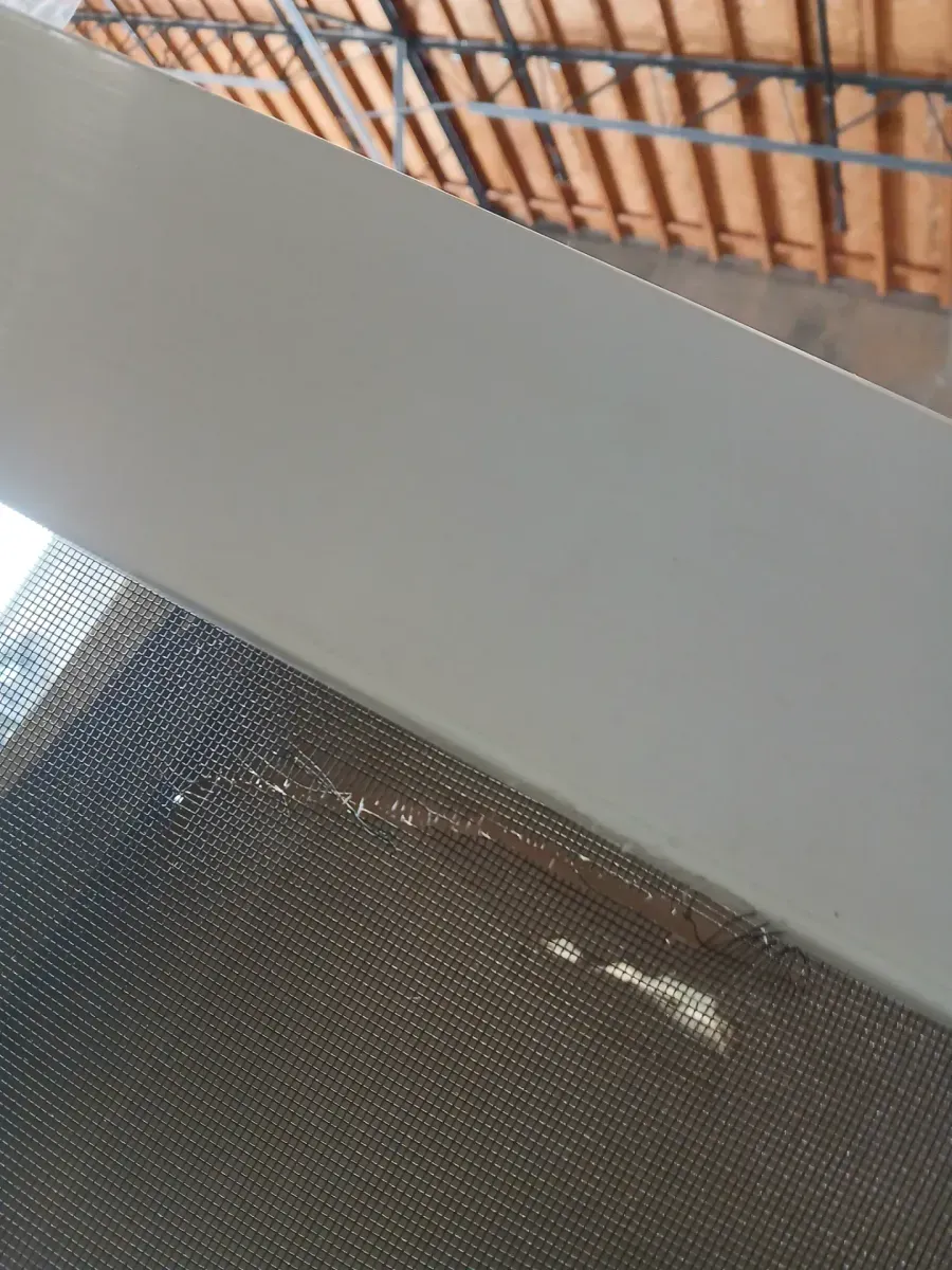 Screen Tight CPK32XL Chesapeake 32 In. W x 80 In. H x 1 In. Thick White Vinyl Screen Door w/XL Pet Door - image 2