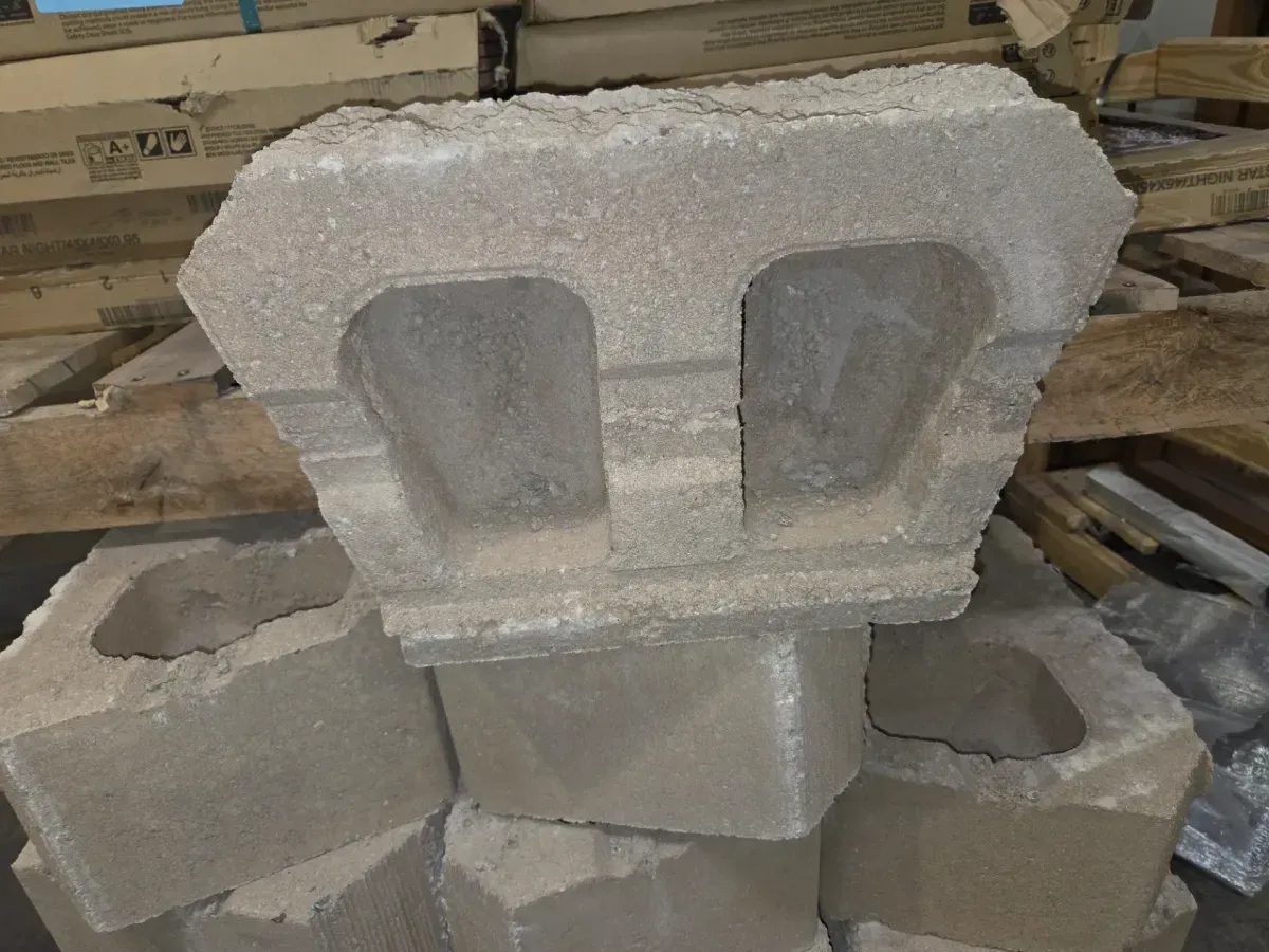 ***There are only 36.***Diamond 10D 6 in. x 15.75 in. x 10 in. Tan Concrete Retaining Wall Block (40- Piece/Pallet) - image 1