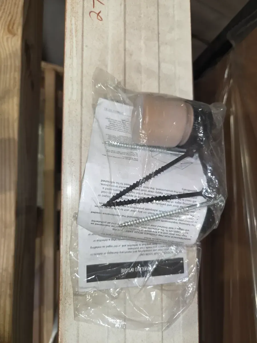 Regency 36 in. x 96 in. 3/4Lite Georgian Decorative Glass LHIS Autumn Wheat Mahogany Fiberglass Prehung Front Door - image 5