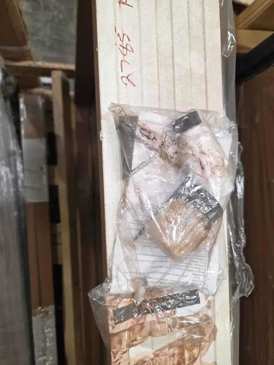 Regency 36 in. x 96 in. 3/4Lite Georgian Decorative Glass LHIS Autumn Wheat Mahogany Fiberglass Prehung Front Door - image 5