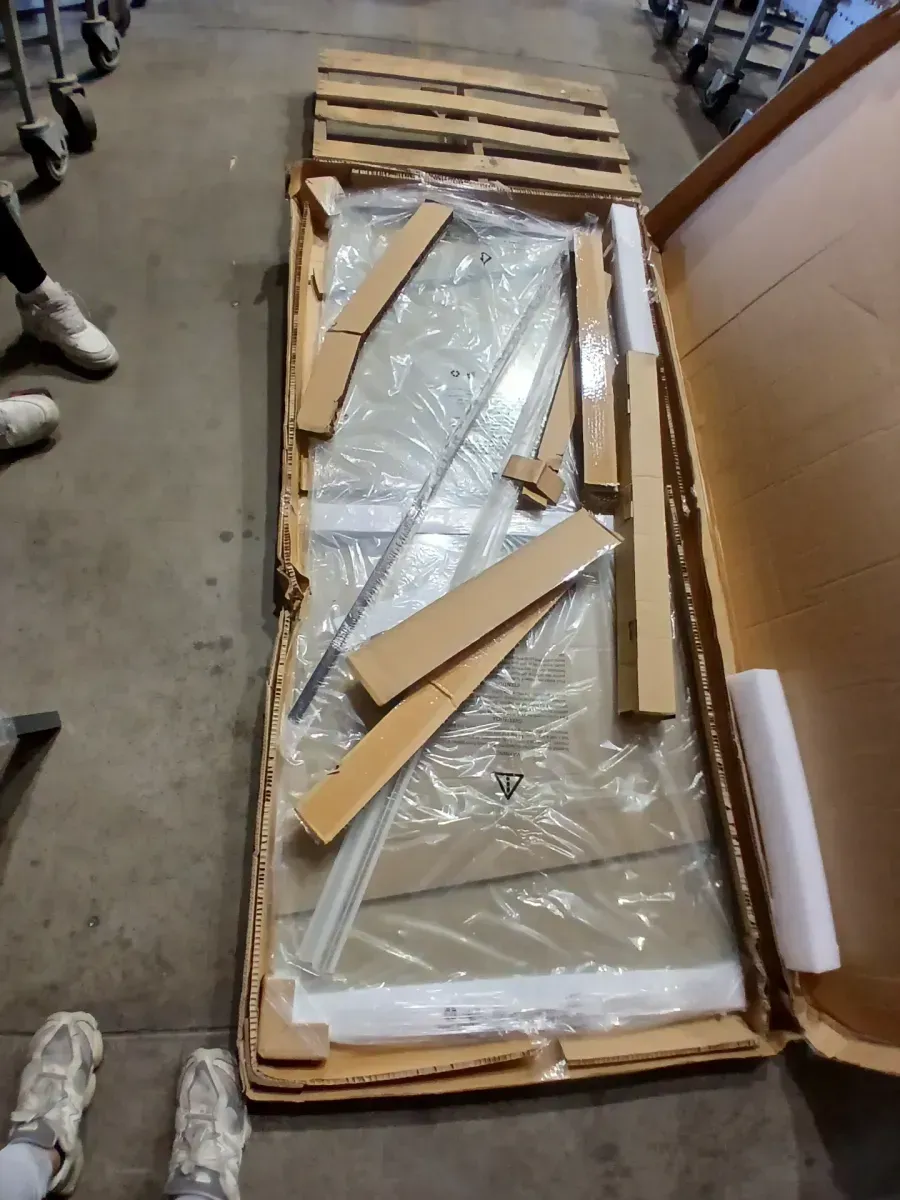 60 in.W x 76 in.H Double Sliding Frameless Shower Door in Brushed Nickel with 3/8 in. (10 mm) Clear Tempered Glass - image 3