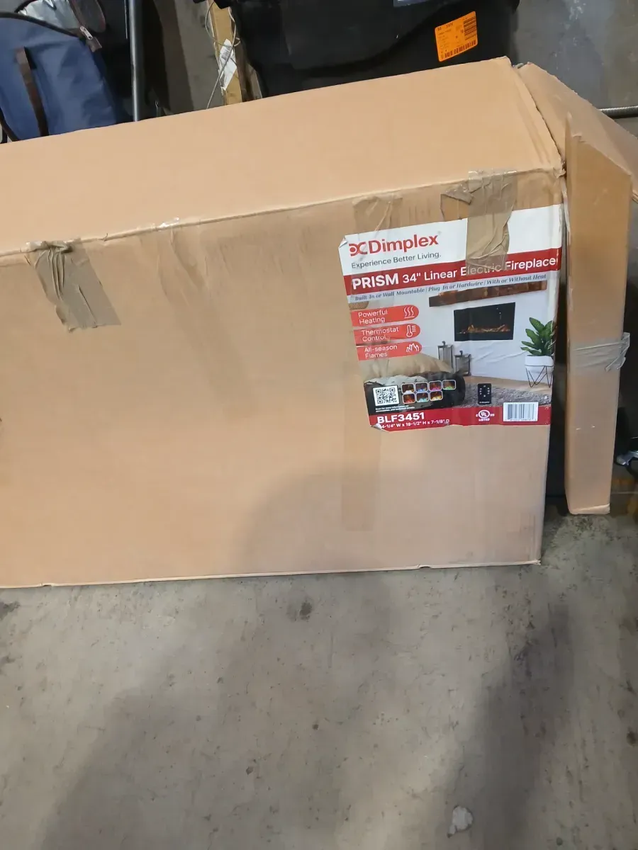 Prism 34 in. Wall-Mounted Electric Fireplace with Acrylic Ember Bed - image 2