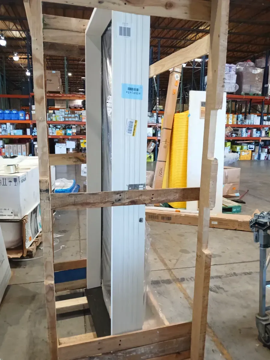 Legacy 34 in. x 77 in. Full Lite Clear Glass Noir Miniblind LHIS Black Finish Fiberglass Prehung Door w/6-9/16 in. Jamb - image 4