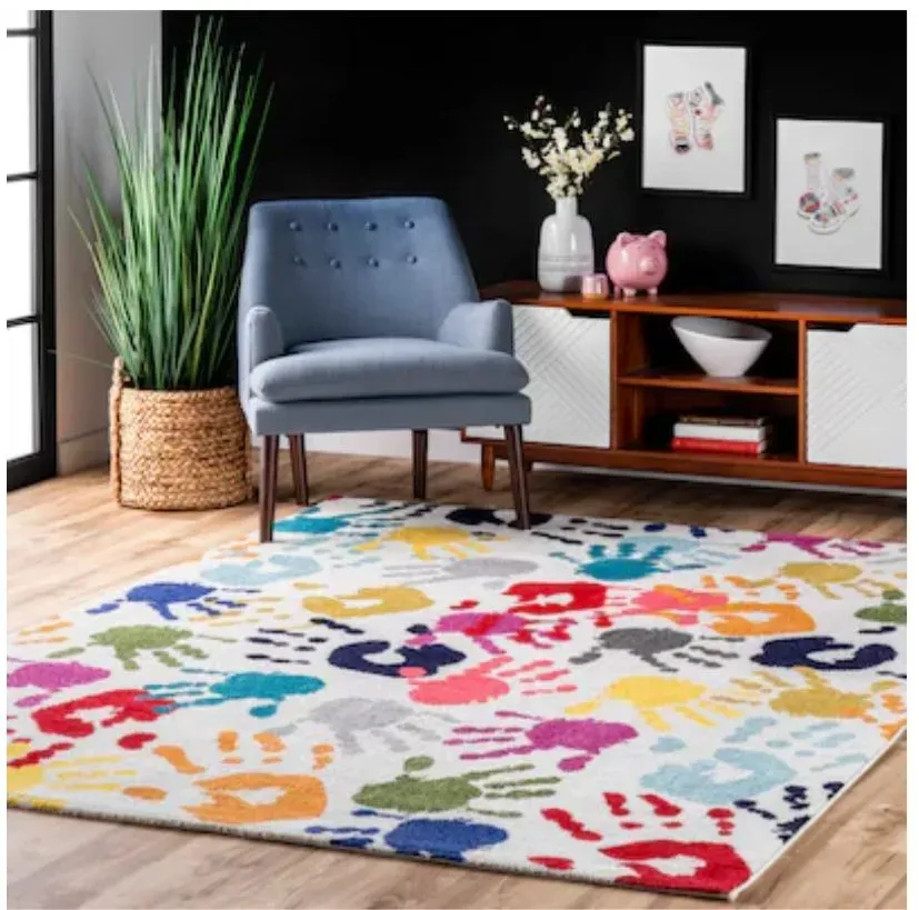 nuLOOM Pinkie Handprint Kids Area Rug - image 1