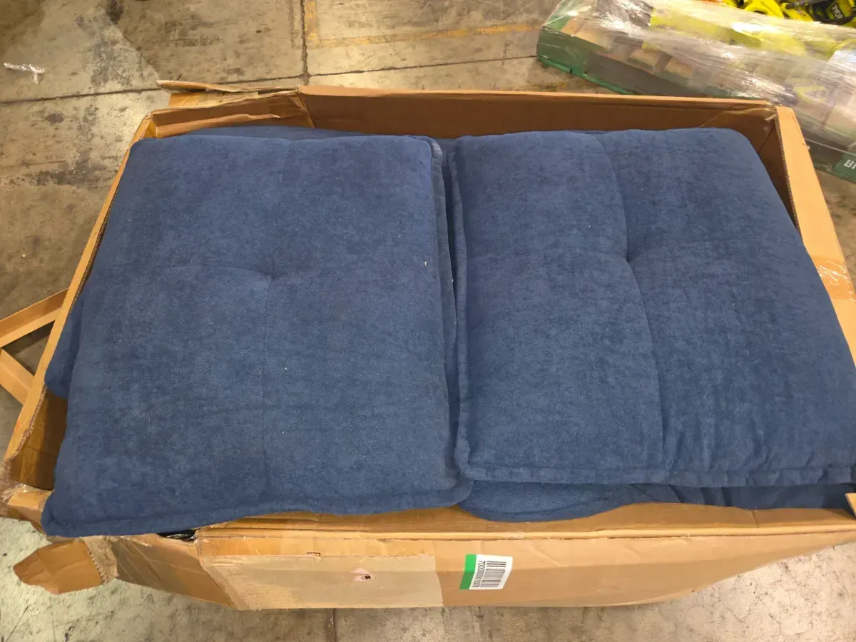 Costway Suede 4 Piece Convertible Kids Sofa, Blue - image 4