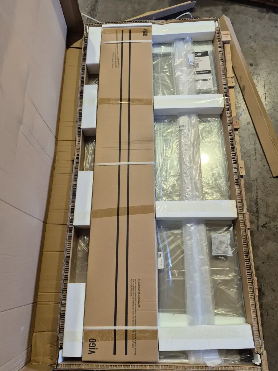 Elan E-Class 56 to 60 in. W x 76 in. H Frameless Sliding Shower Door in Matte Black with 3/8 in. (10 mm) Clear Glass - image 3