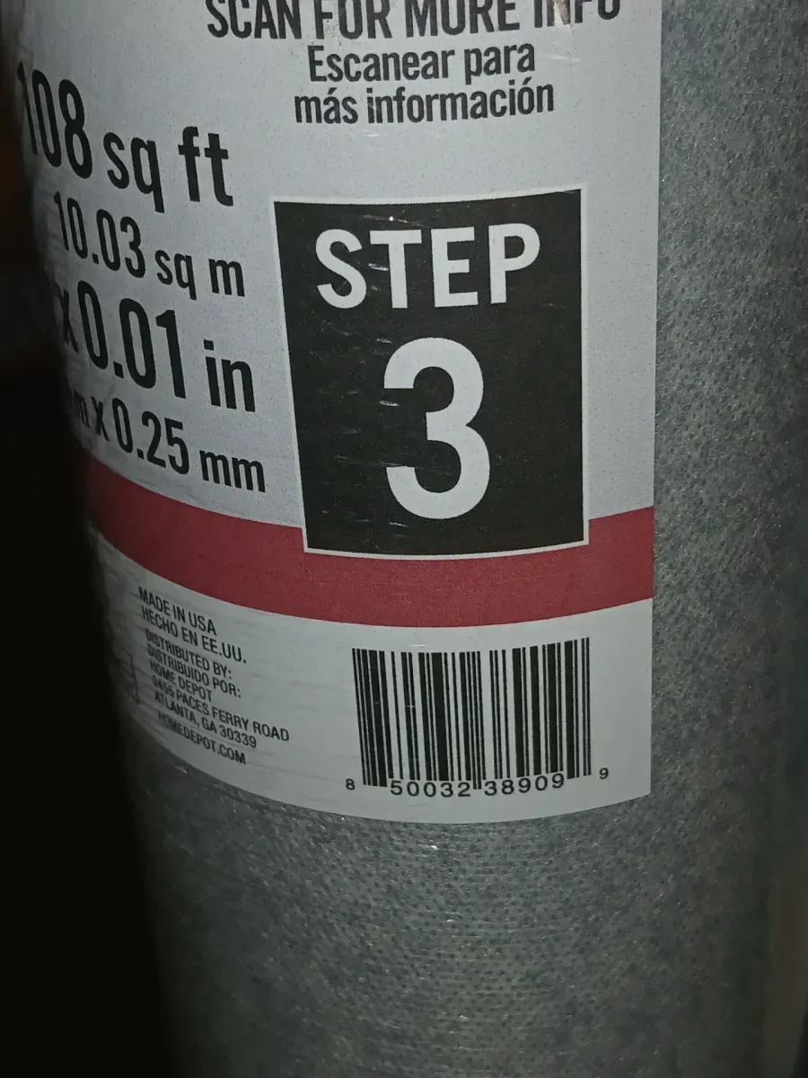 Watershield Shower System 3.25 ft. x 32 ft. x 0.01in. Wallpaper Waterproofing Membrane Underlayment Roll - image 3