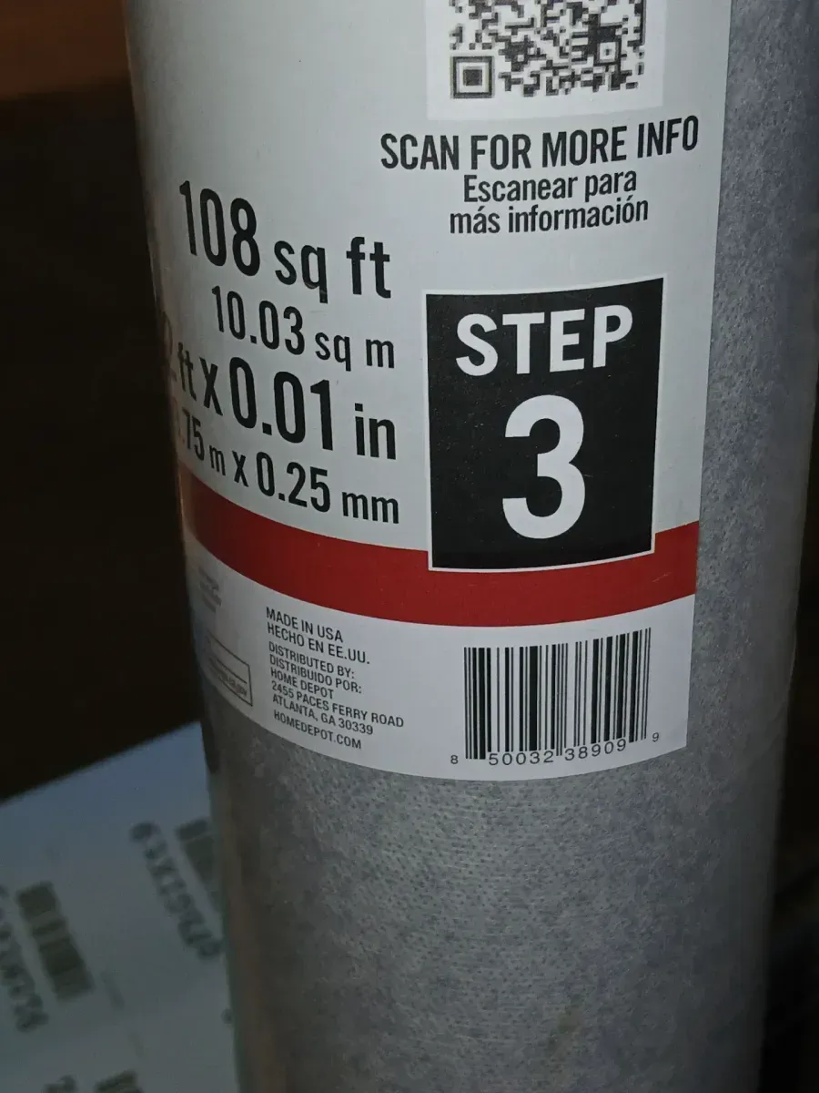 Watershield Shower System 3.25 ft. x 32 ft. x 0.01in. Wallpaper Waterproofing Membrane Underlayment Roll - image 3