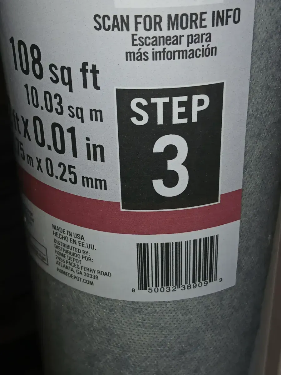Watershield Shower System 3.25 ft. x 32 ft. x 0.01in. Wallpaper Waterproofing Membrane Underlayment Roll - image 3