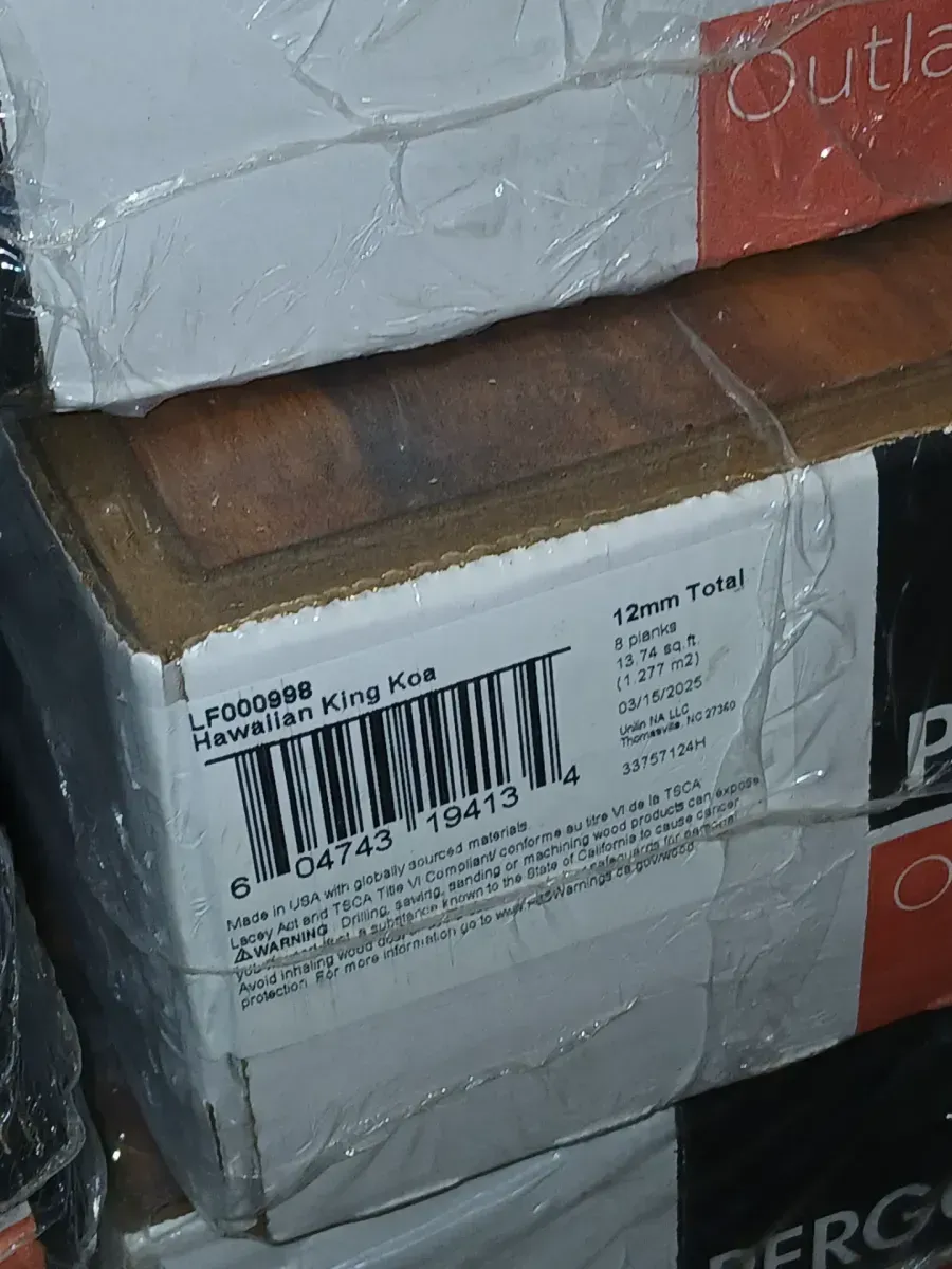 *** Pallet of 50 case ( 687sqft/case) *** Outlast+ Hawaiian King Koa 12 mm T x 5.2 in. W Waterproof Laminate Wood Flooring (13.74 sqft/case) - image 4