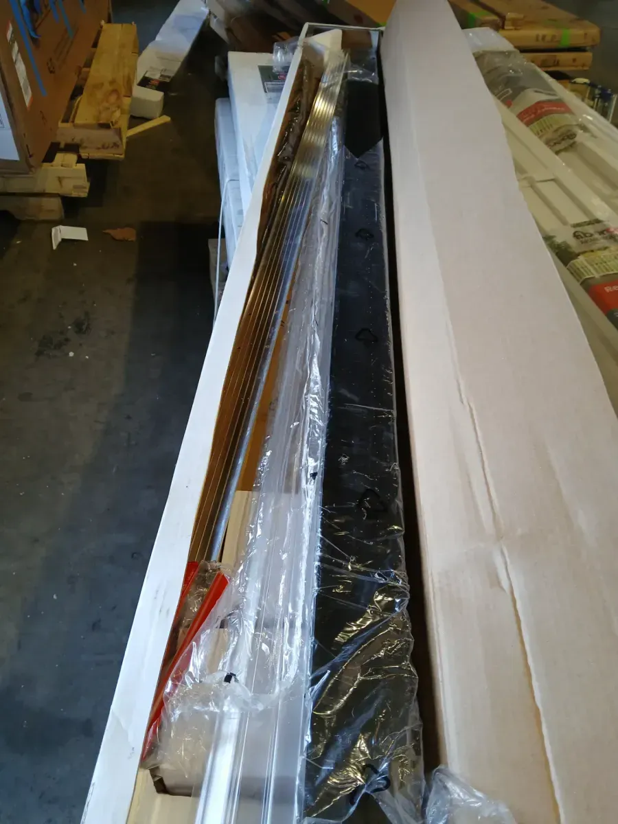 59.4 in. W x 2.1 in. D Frameless Sliding Shower/Tub Hardware Assembly Kit in Chrome - image 3