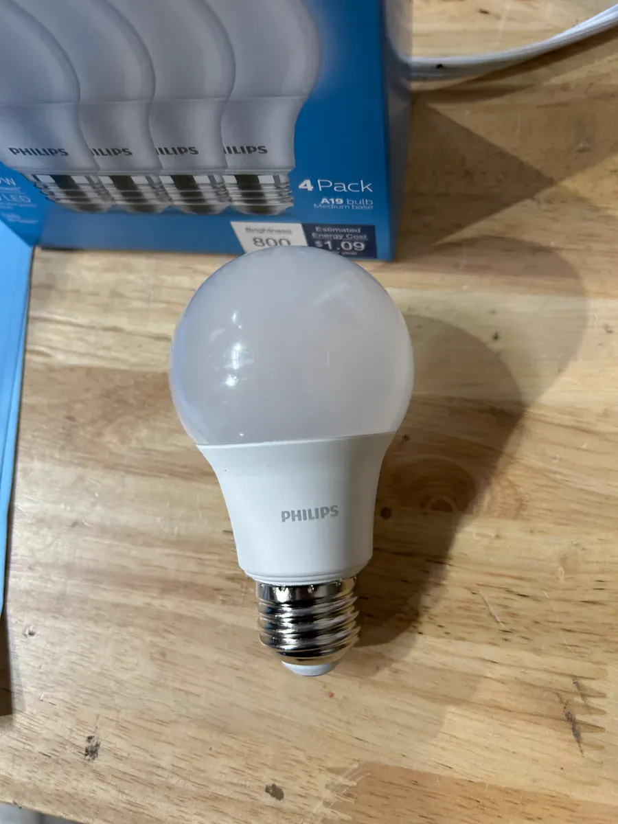 60-Watt Equivalent A19 Non-Dimmable E26 LED Light Bulb With EyeComfort Technology Soft White 2700K (4-Pack) - image 5