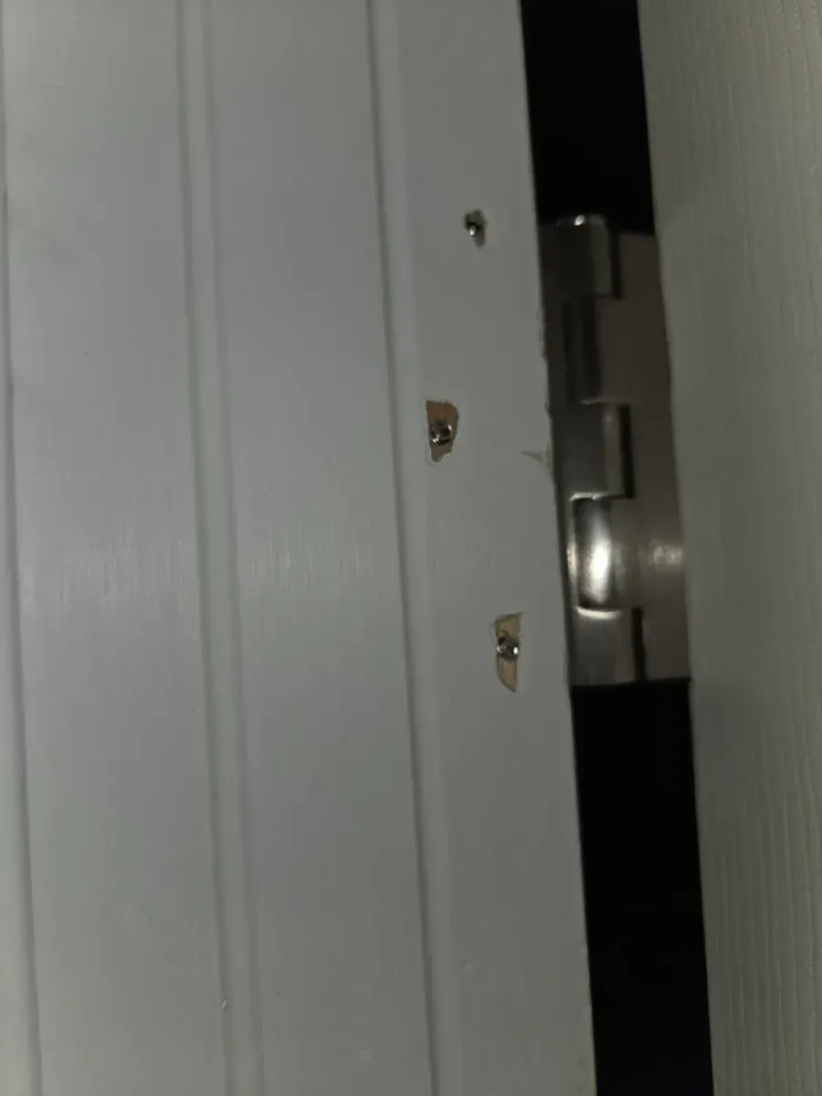 32 in. x 80 in. 6 Panel, Hollow Core, White Primed, MDF Prehung Interior Door Right-Handed with Door Jamb and Hardware - image 6