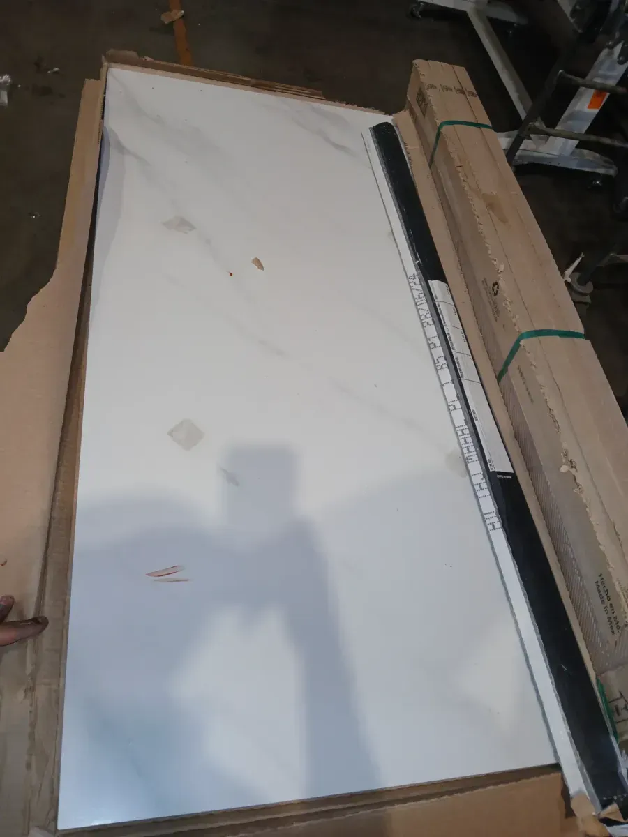 *** Pallet of 23 case (175.72 sq. ft./Each) *** Voyager Blanco 24 in. x 48 in. Matte Porcelain Stone Look Floor and Wall Tile (7.64 sq. ft./Each)  - image 1