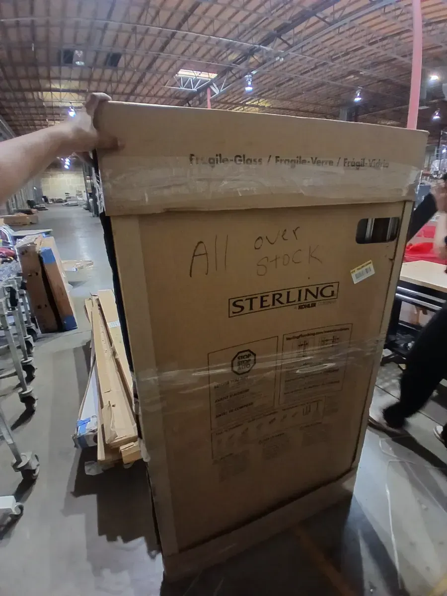 Deluxe 55-60 in. W x 56 in. H Sliding Tub Door in Silver with 1/8 in. thick Rain Glass and Integrated Towel Bar - image 5