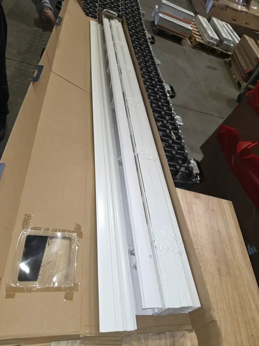 White Cordless Premium Faux Wood blinds with 2.5 in. Slats - 72 in. W x 48 in. L (Actual Size 71.5 in. W x 48 in. L) - image 2