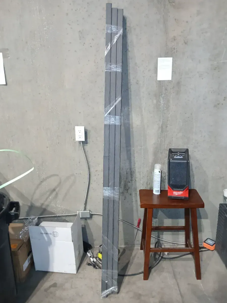 *** 5/5 box *** Urbana 39 in. L x 77 in. H Vinyl Modern Trellis, Slate Gray - image 2