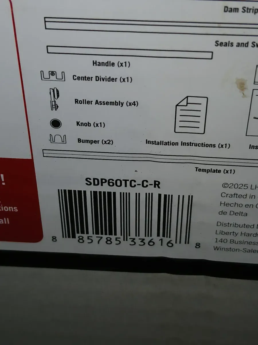 Portwood 60 in. W x 58 in. H Semi-Frameless Sliding Shower/Bathtub Door in Chrome in 6 mm Clear Glass - image 5