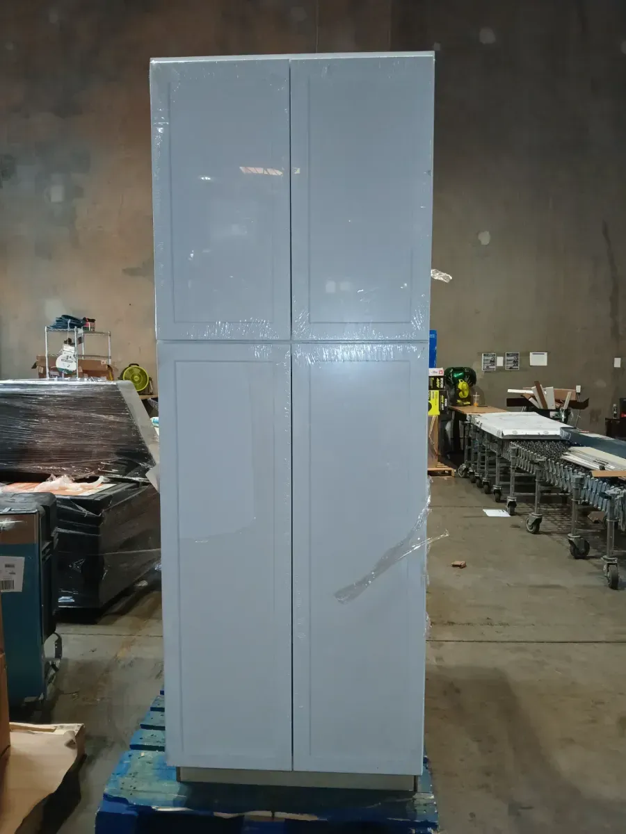 Norfolk Shaker 30 in. W x 90 in. H x 24 in. D in Painted White Plywood Assembled Pantry Cabinet - image 3