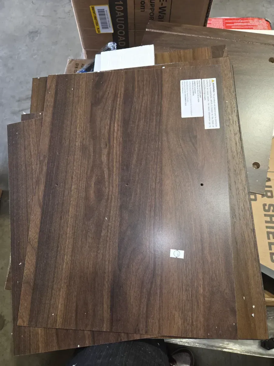 Graceland Walnut Brown and Gold 2-Drawer Nightstand - image 3