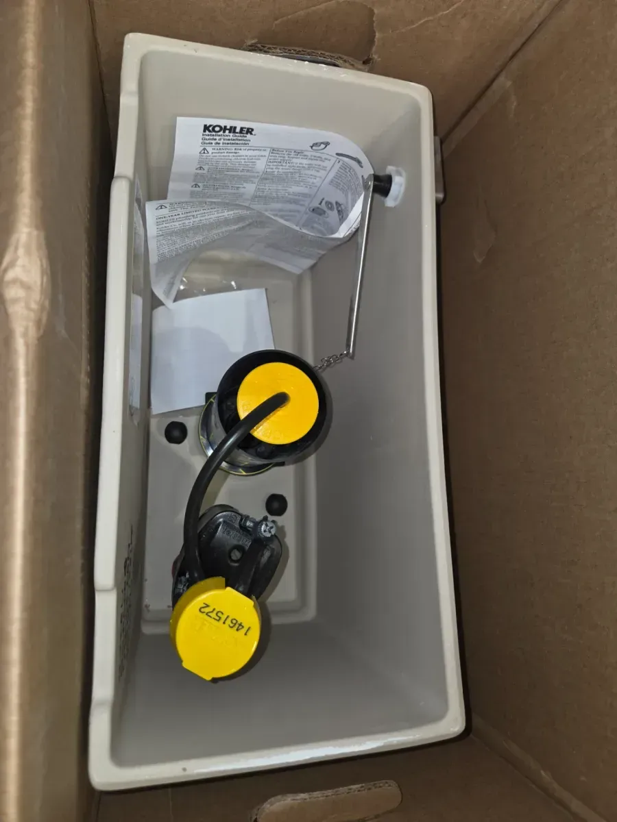 ***It's just the tank.***Memoirs Stately 2-Piece 1.28 GPF Single Flush Elongated Toilet in White Seat Not Included - image 4