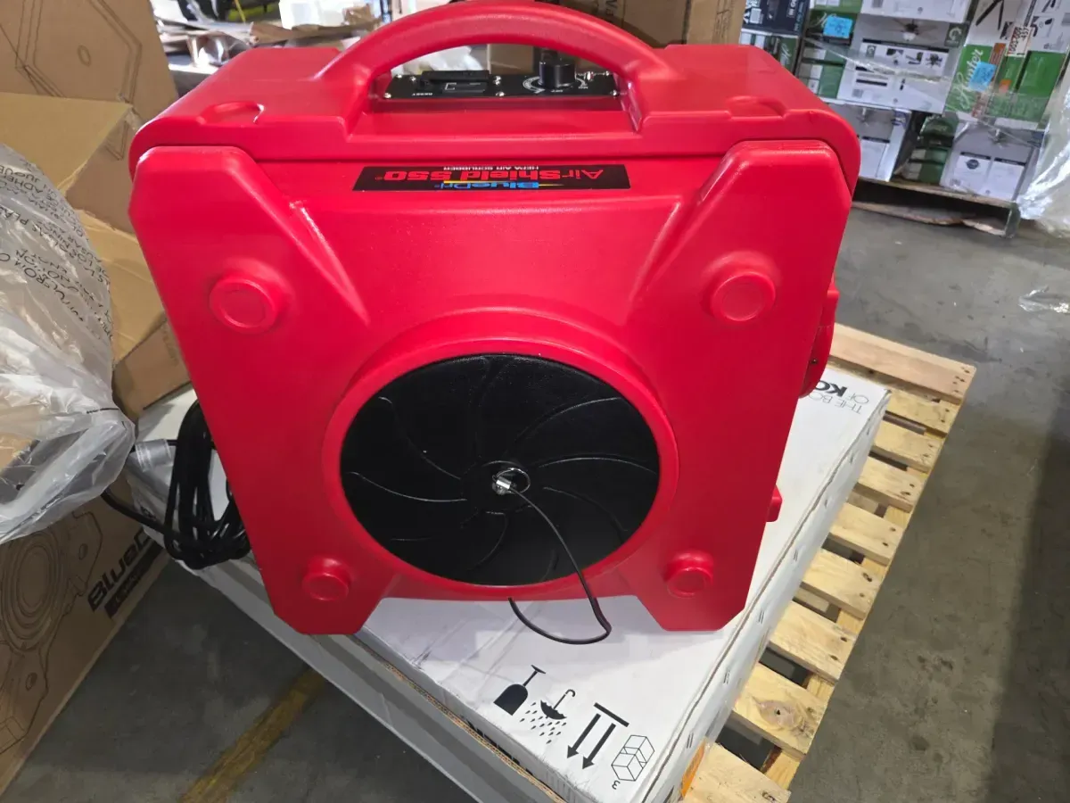 HEPA Air Scrubber Water Damage Restoration Equipment for Mold Air Purifier, Negative Machine Airbourne Cleaner, Red - image 2