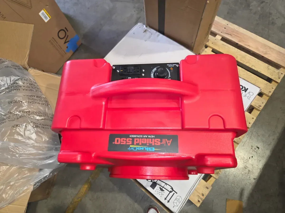 HEPA Air Scrubber Water Damage Restoration Equipment for Mold Air Purifier, Negative Machine Airbourne Cleaner, Red - image 3