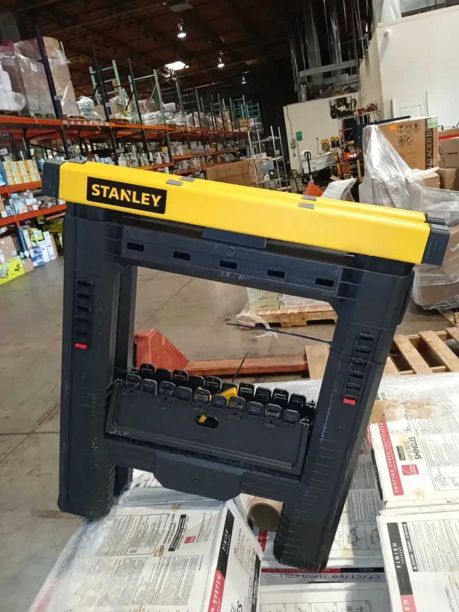 32 in. H Plastic 2-Way Adjustable Folding Sawhorse (2 Pack) - image 3